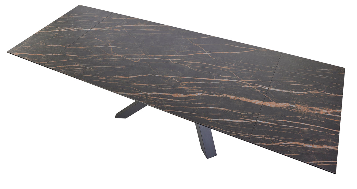 GBO - Table TF2306 - Rectangulaire - Or mat - 180 ( 280 ) x 100 x 76 cm