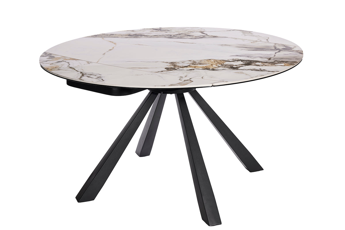 GBO - Table à manger Céramique Ronde TF2508 - 115 (190) x 190 x 75 cm