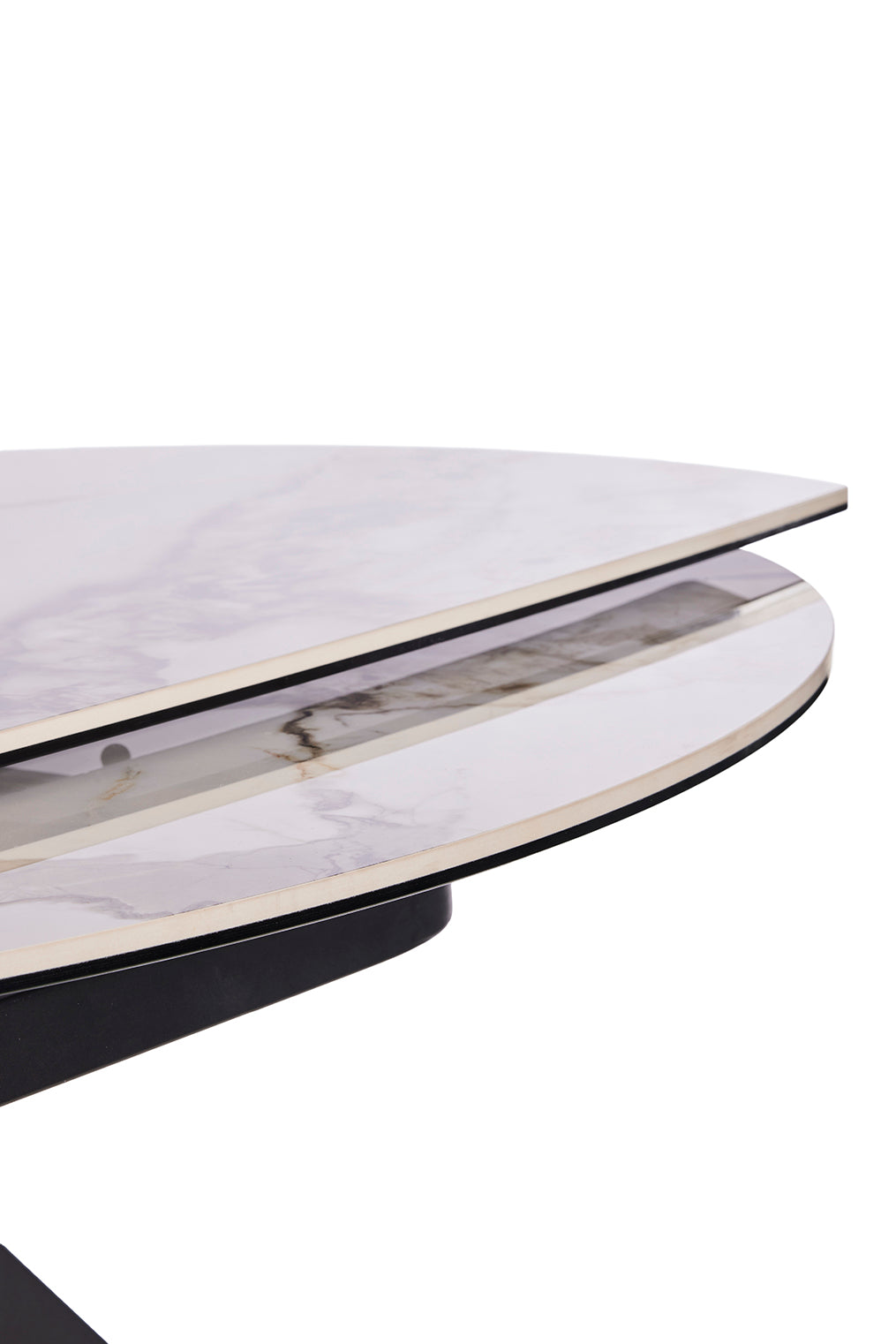 GBO - Table à manger Céramique Ronde TF2508 - 115 (190) x 190 x 75 cm