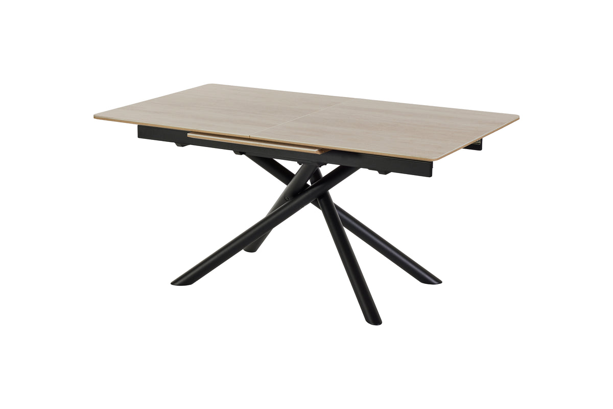 GBO - Table de salle à manger Céramique Rectangulaire TF2510 - 160 (220) x 90 x 76 cm