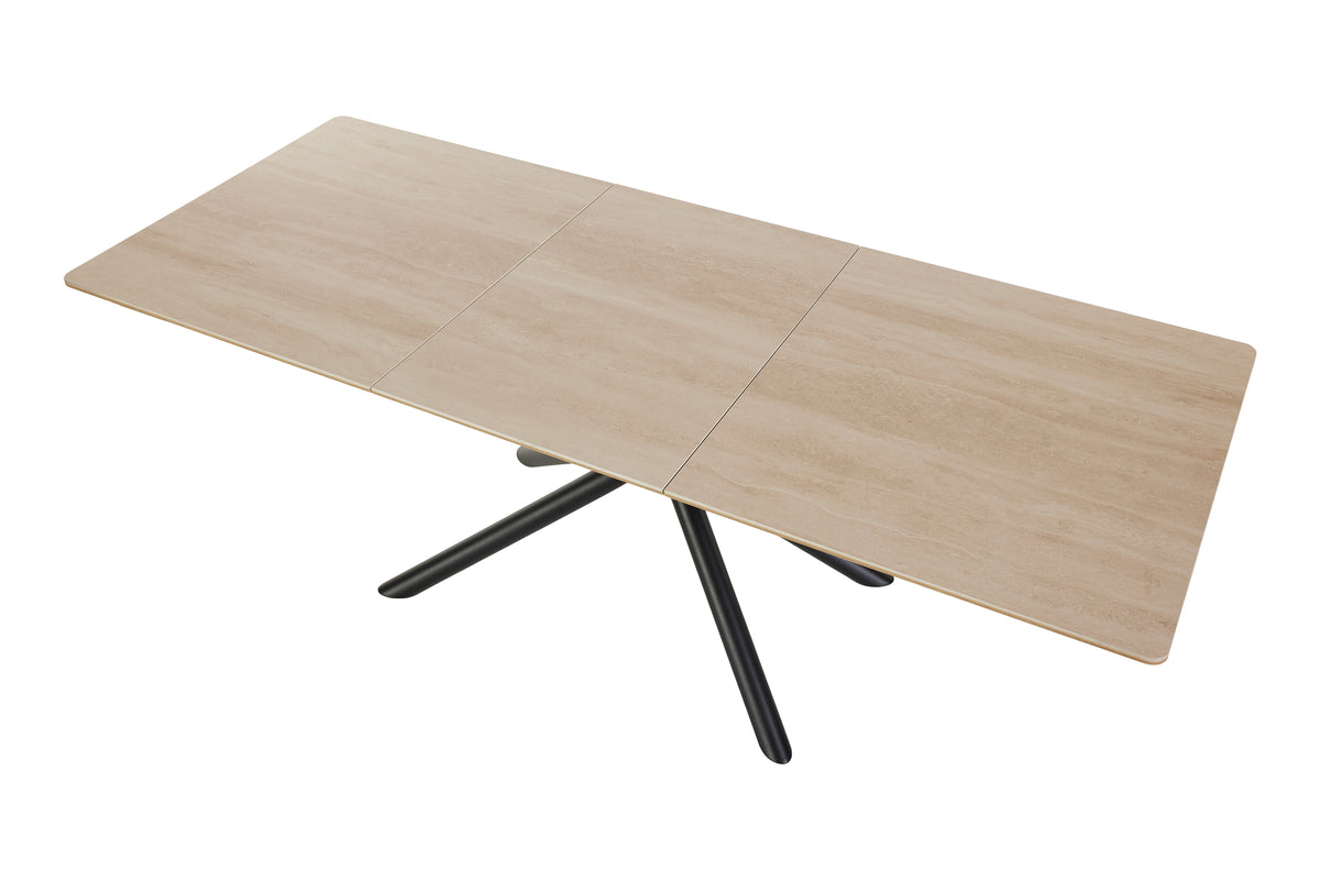 GBO - Table de salle à manger Céramique Rectangulaire TF2510 - 160 (220) x 90 x 76 cm