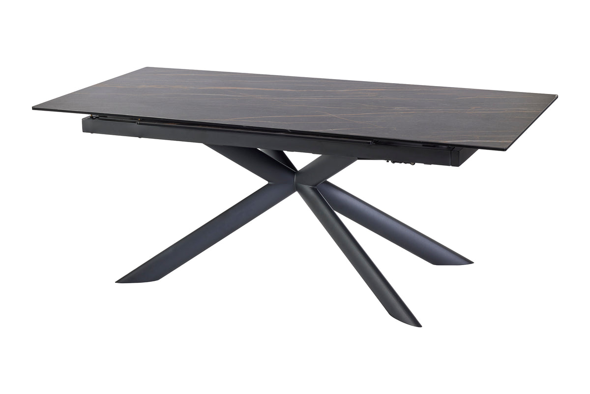 GBO - Table à manger céramique rectangulaire TF2511 - Anthracite - 200 (300) x 100 x 76 cm