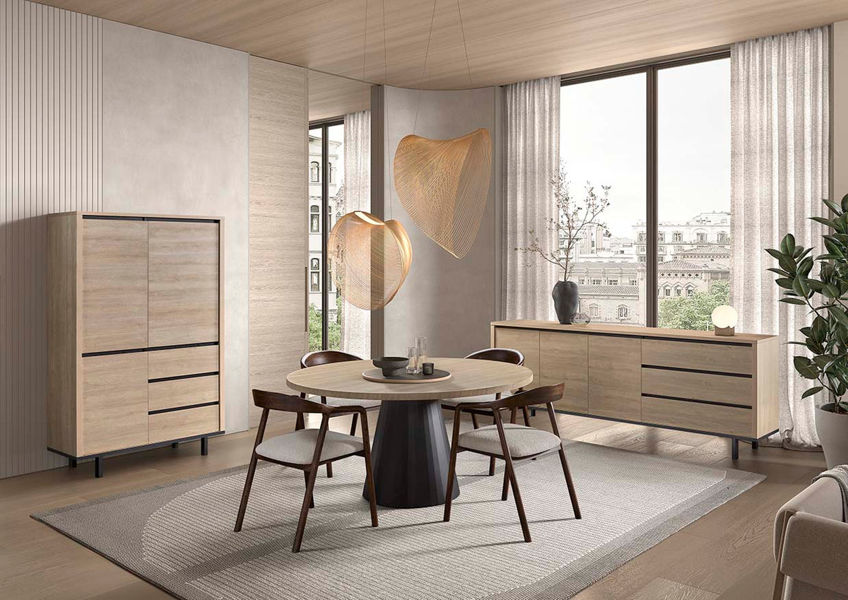 GBO - Ronde Tafel UMBERTO – 130x130x77 cm – Urban Oak – Small Star Leg