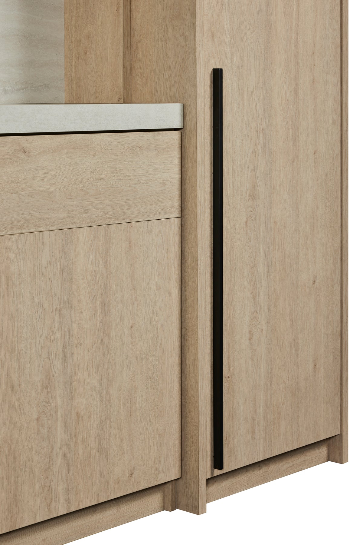 GBO - Keukenwand - Urban oak+Travertin - 230x220x46 cm