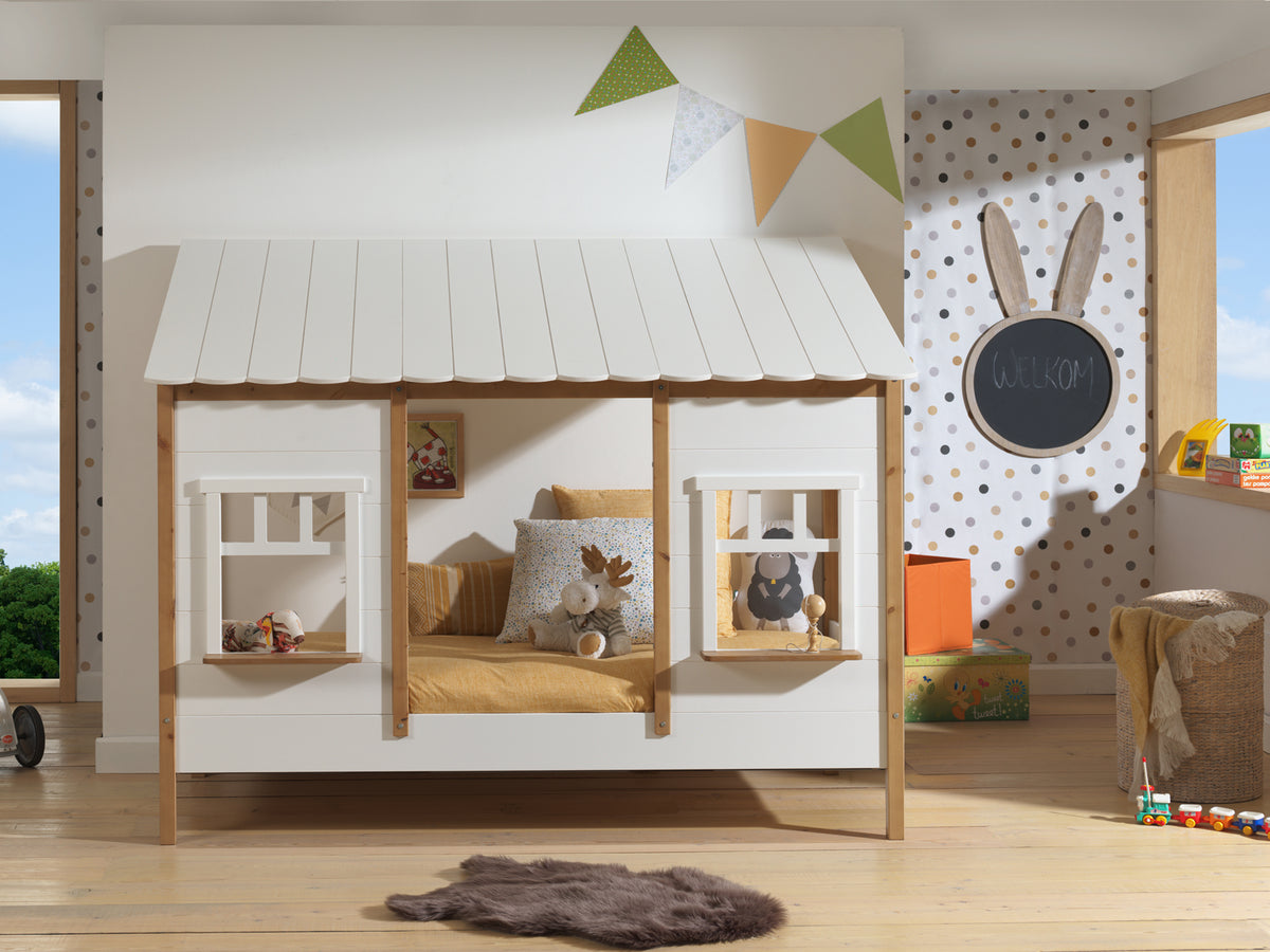 Deze Housebed-combinatie bestaat uit een huisbed en een bedlade