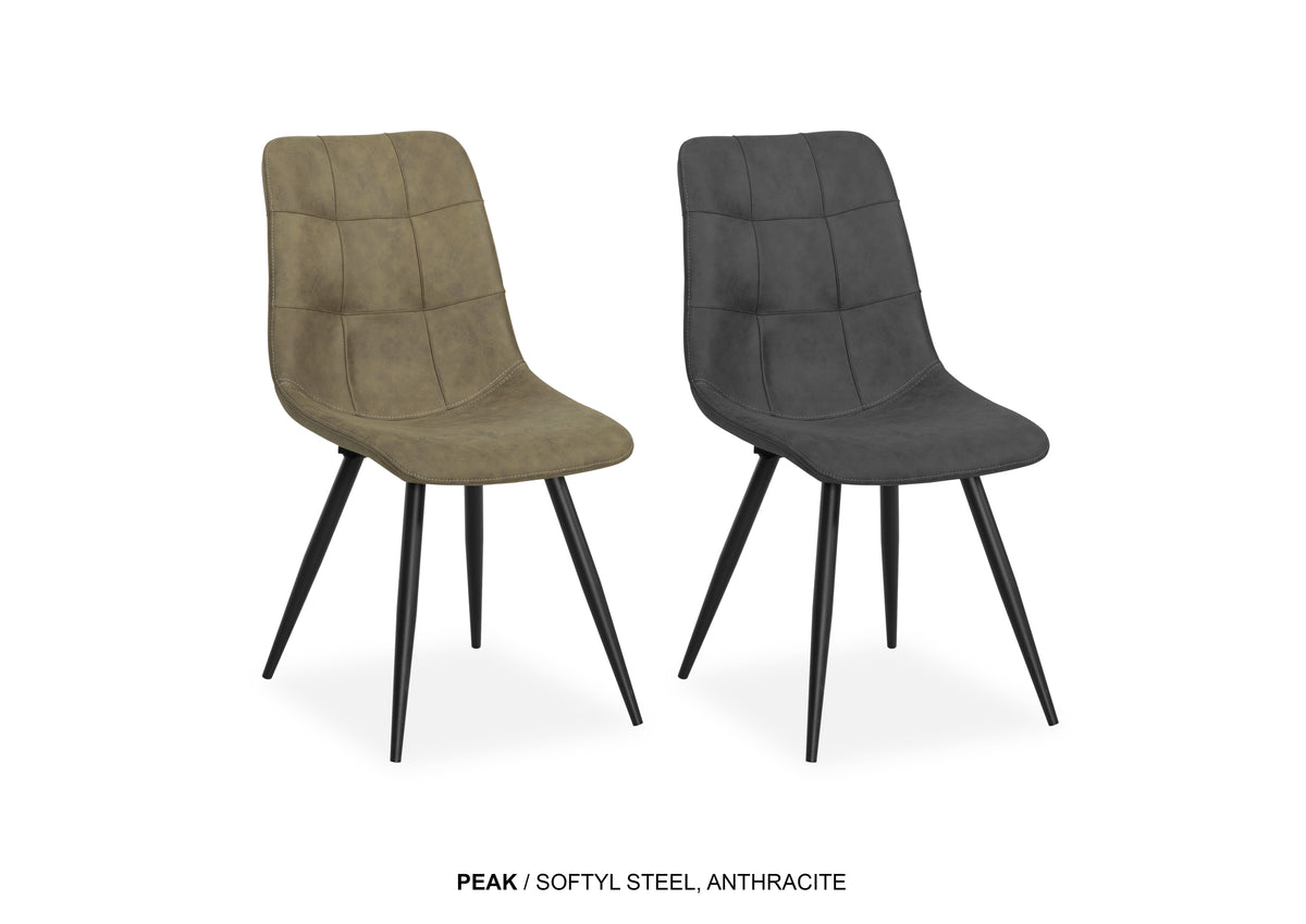 Maxfurn - Eetkamerstoel Peak - Stof - Anthracite - 88x48x65 cm