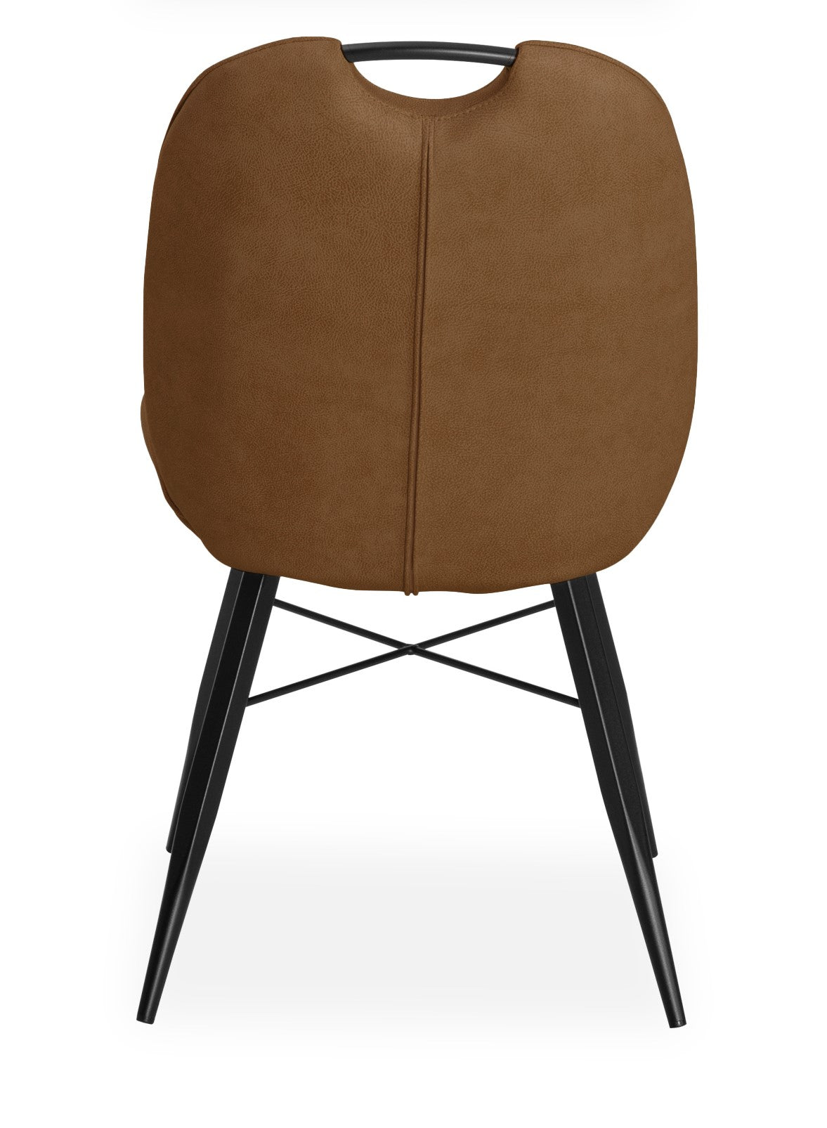 Maxfurn - Chaise de salle à manger Shelton - Tissu - Luxor Cognac - 92 x 53 x 65 cm 
