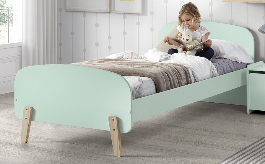 Lit enfant 90 vert menthe *