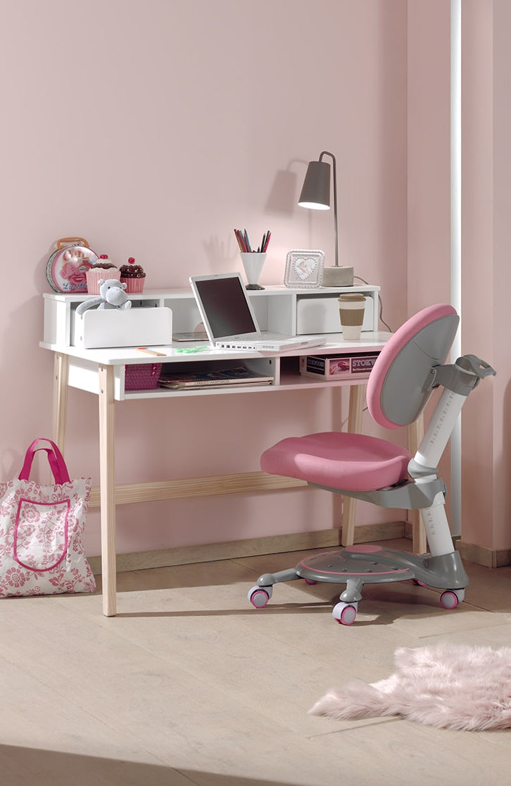 Bureau KIDDY avec rehausseur blanc *