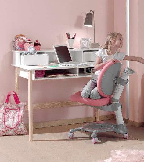 Bureau KIDDY avec rehausseur blanc *