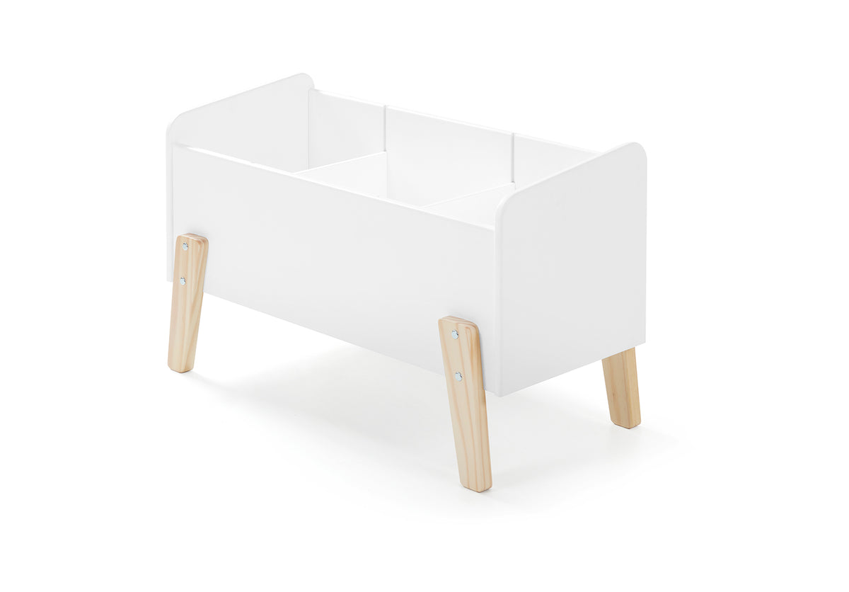 Cette combinaison KIDDY en blanc comprend un lit (90 x 200), une table de chevet et un coffre de jeu.
