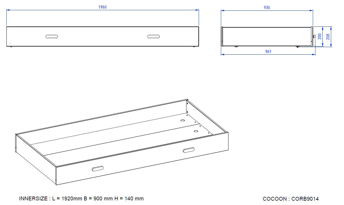 Deze KIDDY-combinatie in wit bestaat uit een bed (90x200) met bijbehorend rolbed en bureau.