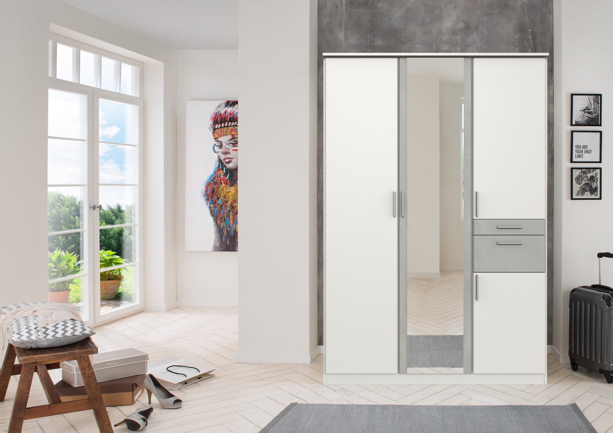 Wimex - Armoire Koblenz - T23615 - Blanc - 135x199x58cm