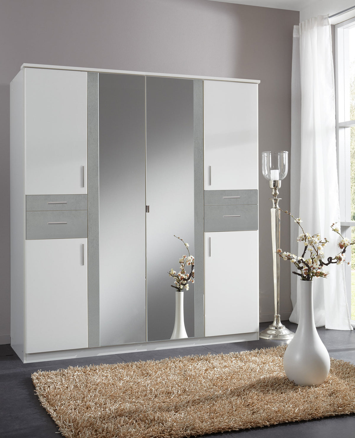 Wimex - Armoire Koblenz - T23617 - Blanc - 179 x 199 x 58 cm