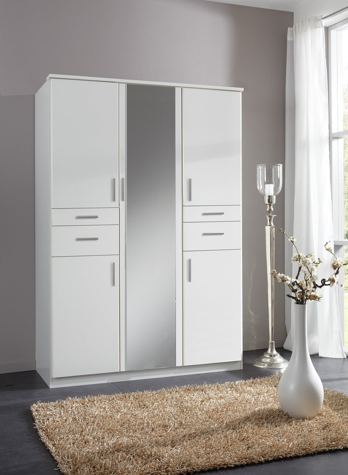 Wimex - Armoire Koblenz - T24616 - Blanc - 135x199x58cm