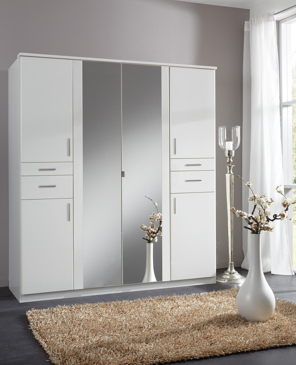 Wimex - Armoire Koblenz - T24617 - Blanc - 179 x 199 x 58 cm