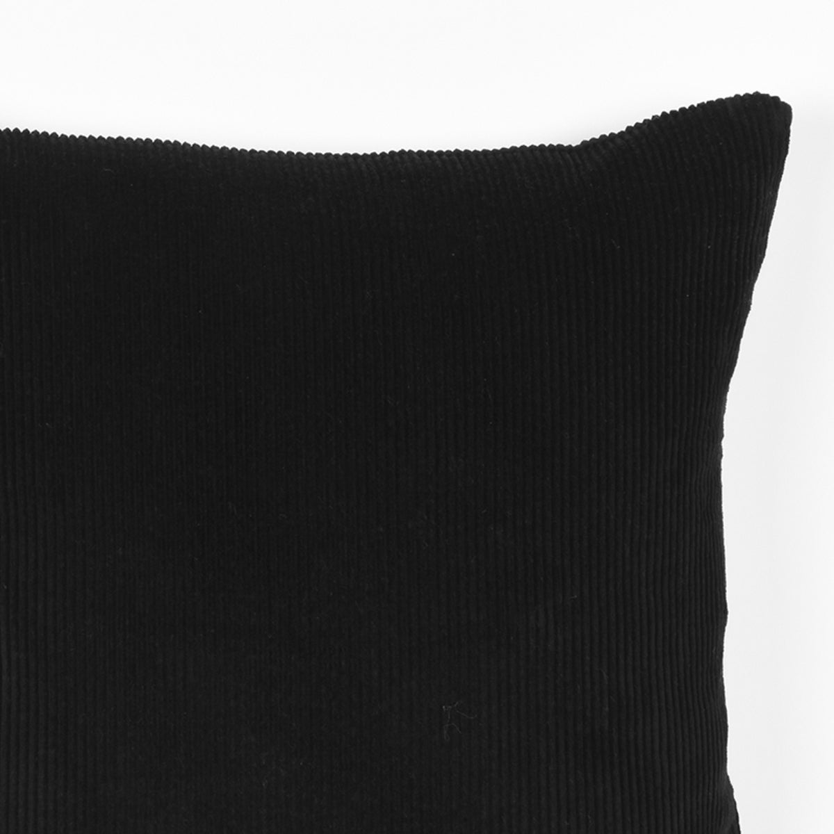 LABEL51 Coussin décoratif côtelé - Noir - Coton