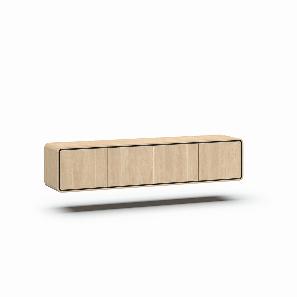 Meubar - TV Wandmeubel Lago- Brushed sand oak nature - 215 x 46 x 45 cm