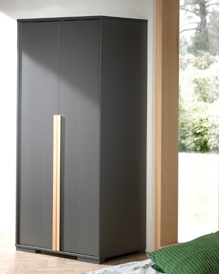 Armoire 2 portes LONDON anthracite