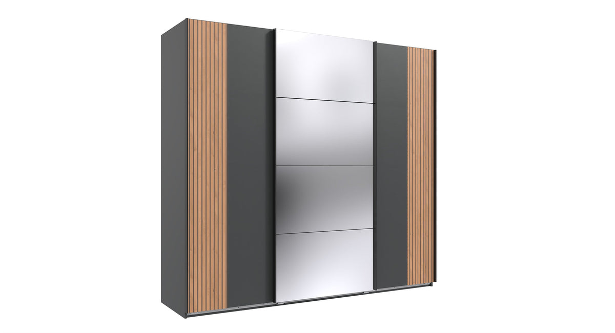 Wimex - Kleerkast Malaga - E30643 - Grafiet/Artisan Eik - 225x208x64cm
