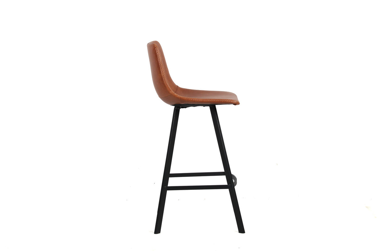 Rousseau - Barstoel Ozan PU Cognac - 98x45x49 cm