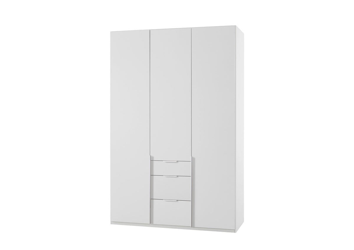 Wimex - Armoire New York A - P01509 - Blanc - 135x208x58 cm