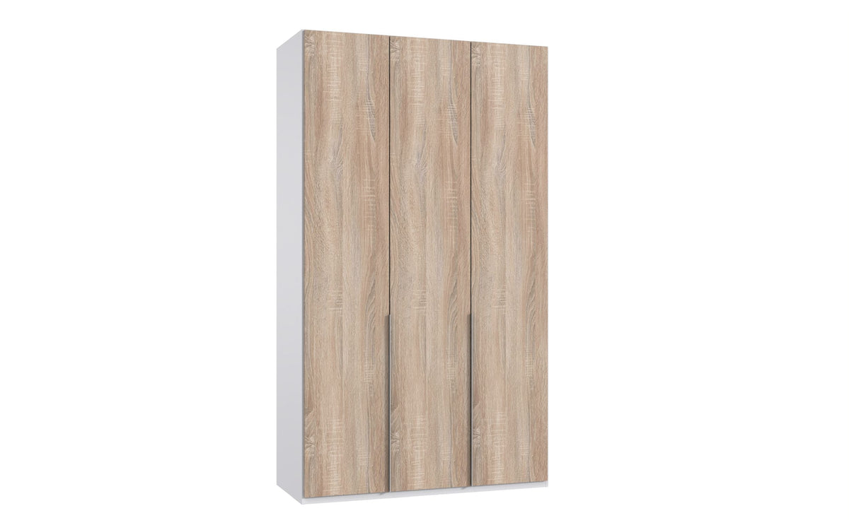 Wimex - Armoire New York A - P02502 - Chêne brut/Blanc - 135x208x58cm