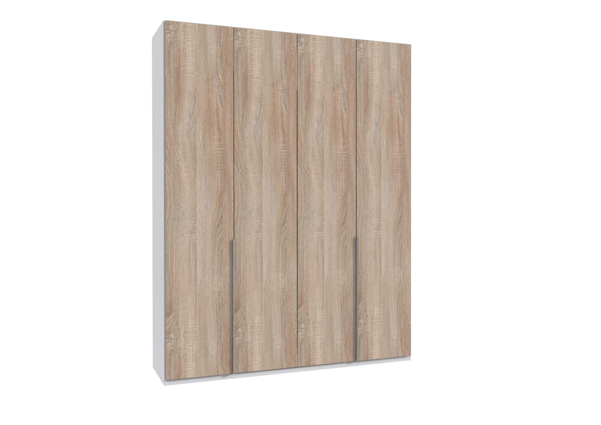 Wimex - Kleerkast New York A - P02403 - Ruwe Eik/Wit - 180x236x58cm