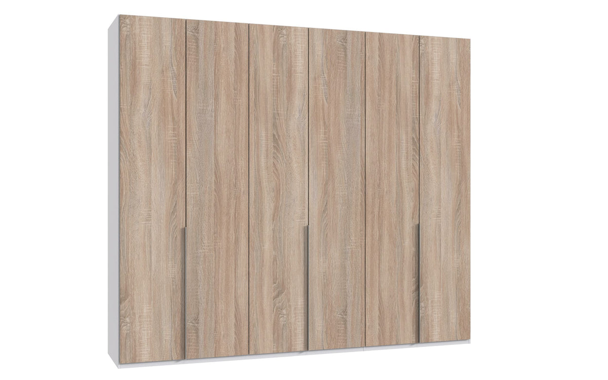 Wimex - Armoire New York A - P02405 - Chêne brut/Blanc - 270x236x58cm