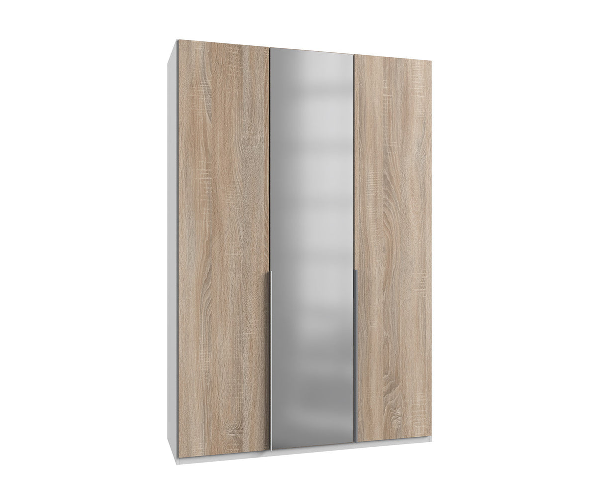 Wimex - Kleerkast New York A - P02407 - Ruwe Eik/Wit - 135x236x58cm