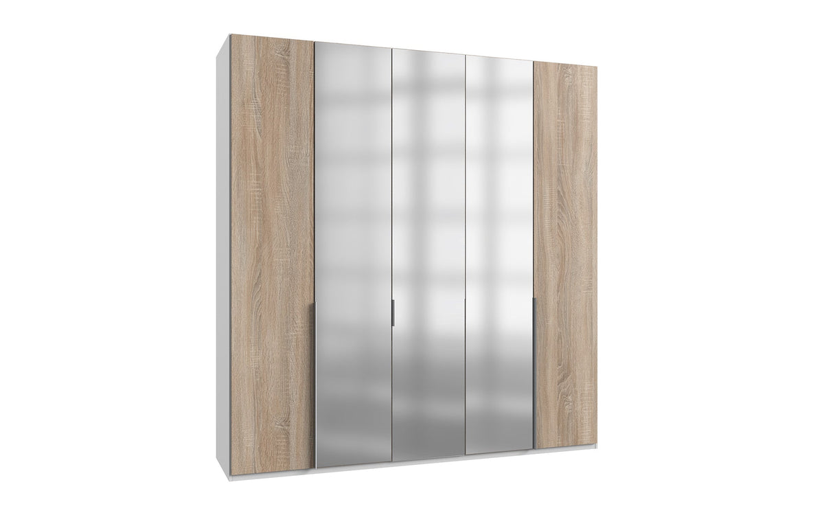 Wimex - Kleerkast New York A - P02566 - Ruwe Eik/Wit - 225x208x58cm