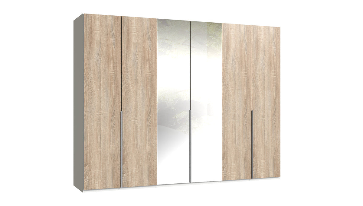 Wimex - Kleerkast New York A - P02411 - Ruwe Eik/Wit - 270x236x58cm