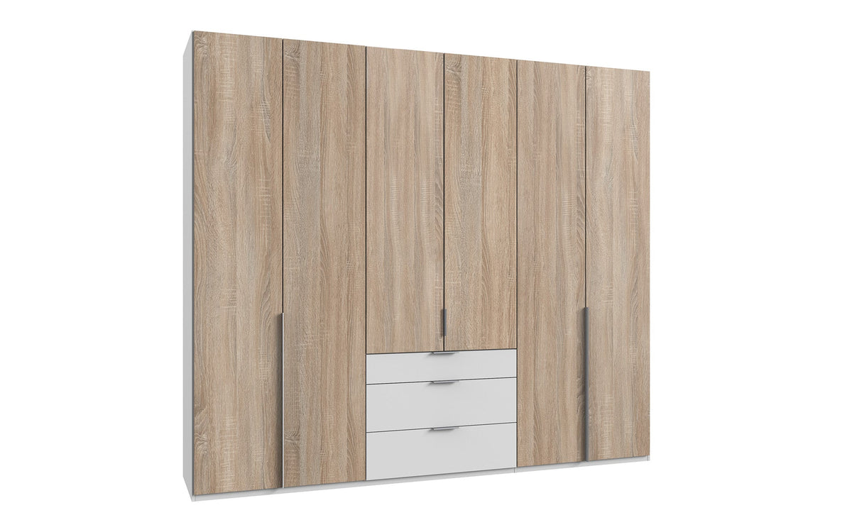 Wimex - Kleerkast New York A - P02512 - Ruwe Eik/Wit - 270x208x58cm