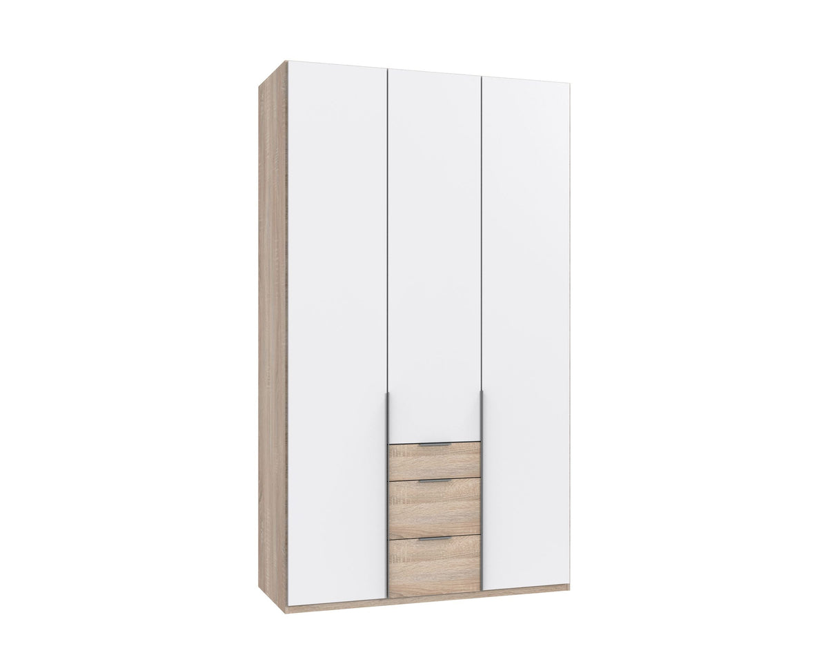 Wimex - Kleerkast New York A - P07509 - Wit/Eik - 135x208x58cm