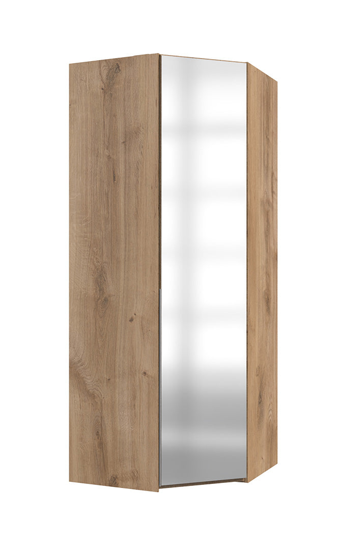 Wimex - Meuble d'angle New York A - P27603 - Blanc/Chêne - 91x236x58cm