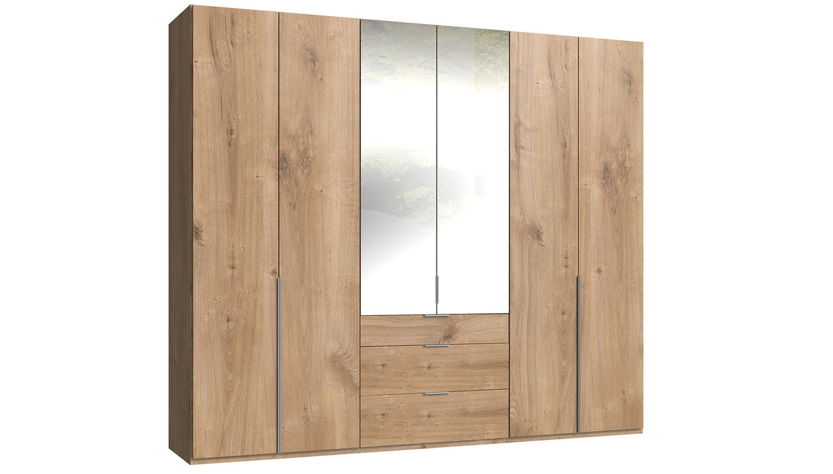 Wimex - Armoire New York A - P28416 - Planches de chêne - 270x236x58cm