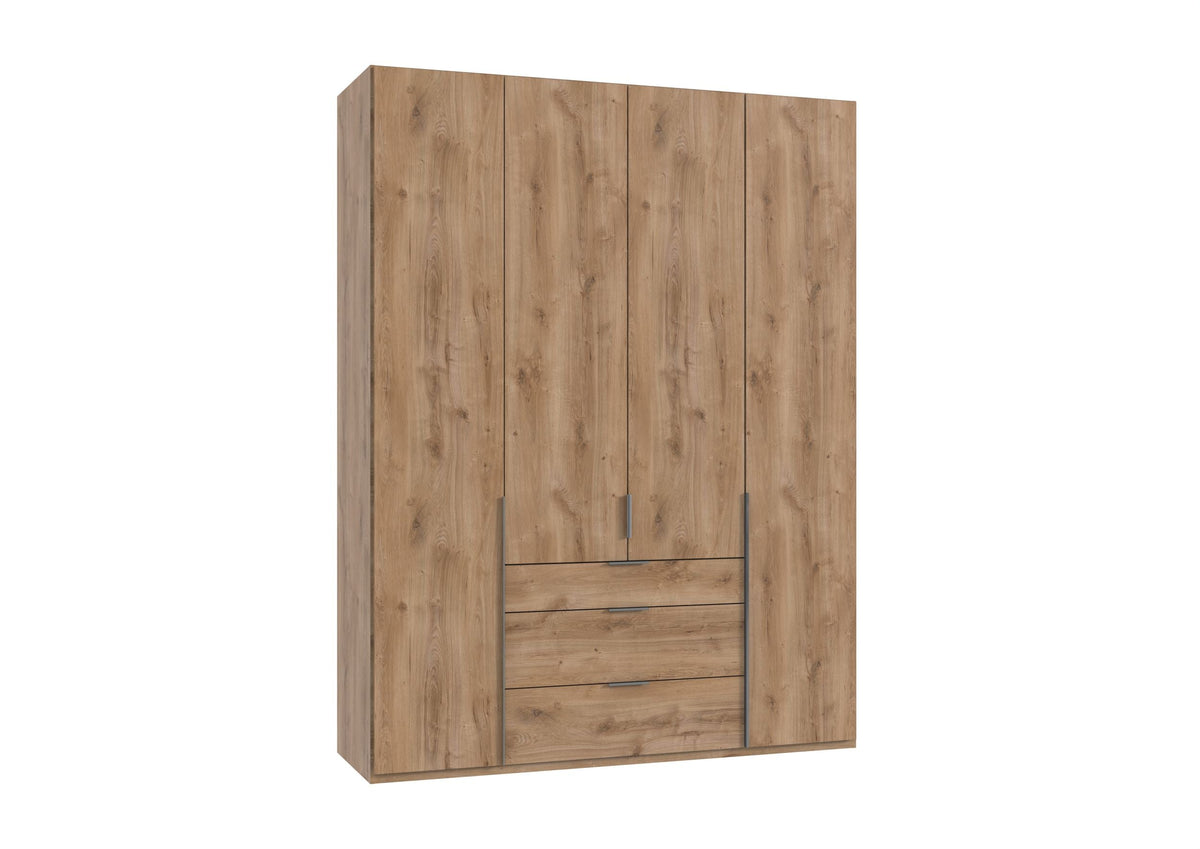 Wimex - Armoire New York A - P28418 - Planches de chêne - 180x236x58 cm