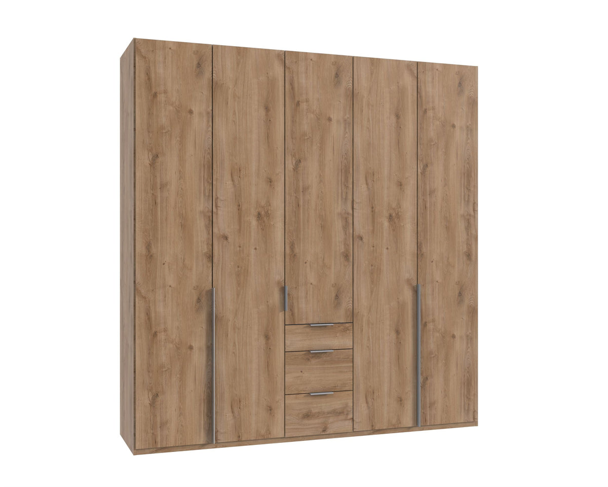 Wimex - Armoire New York A - P28419 - Planches de chêne - 225x236x58cm