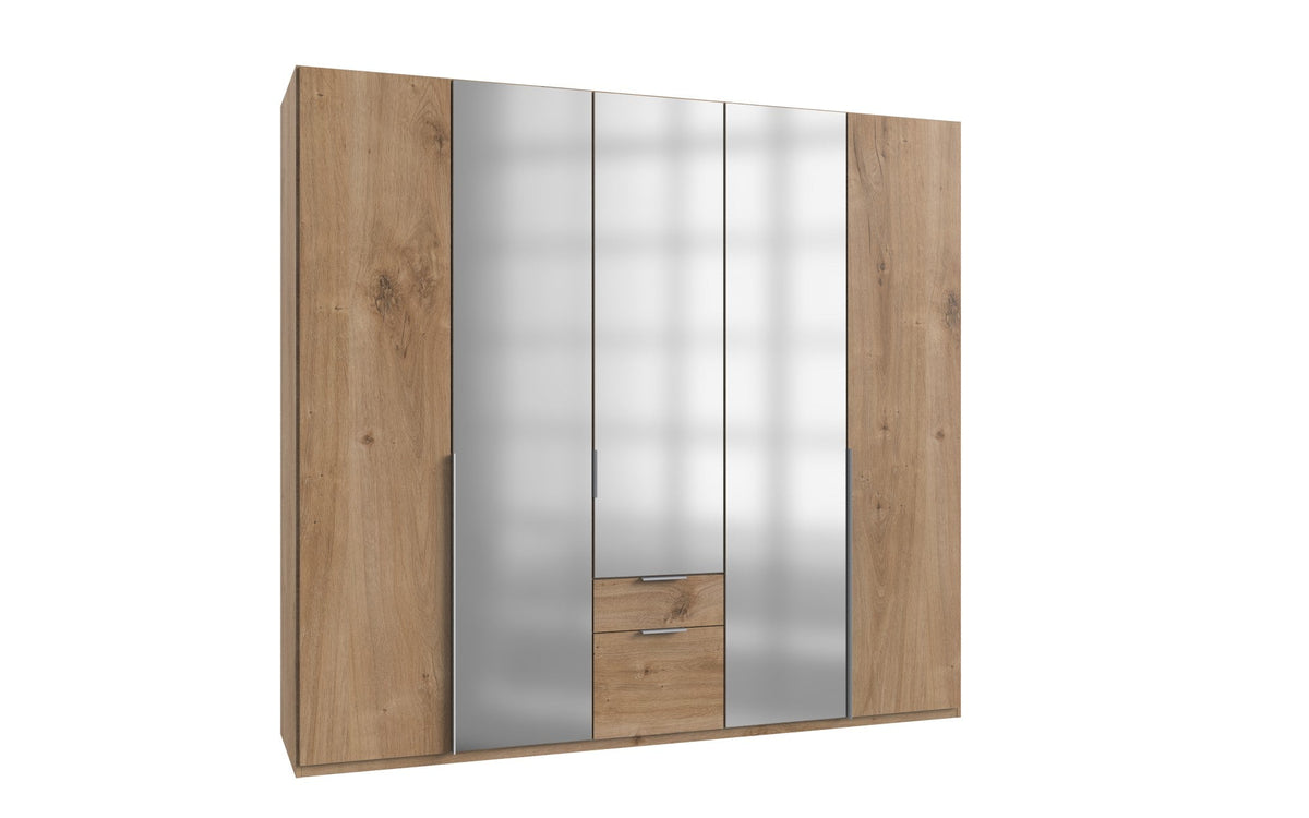 Wimex - Armoire New York A - P28507 - Planches de chêne - 225x208x58cm
