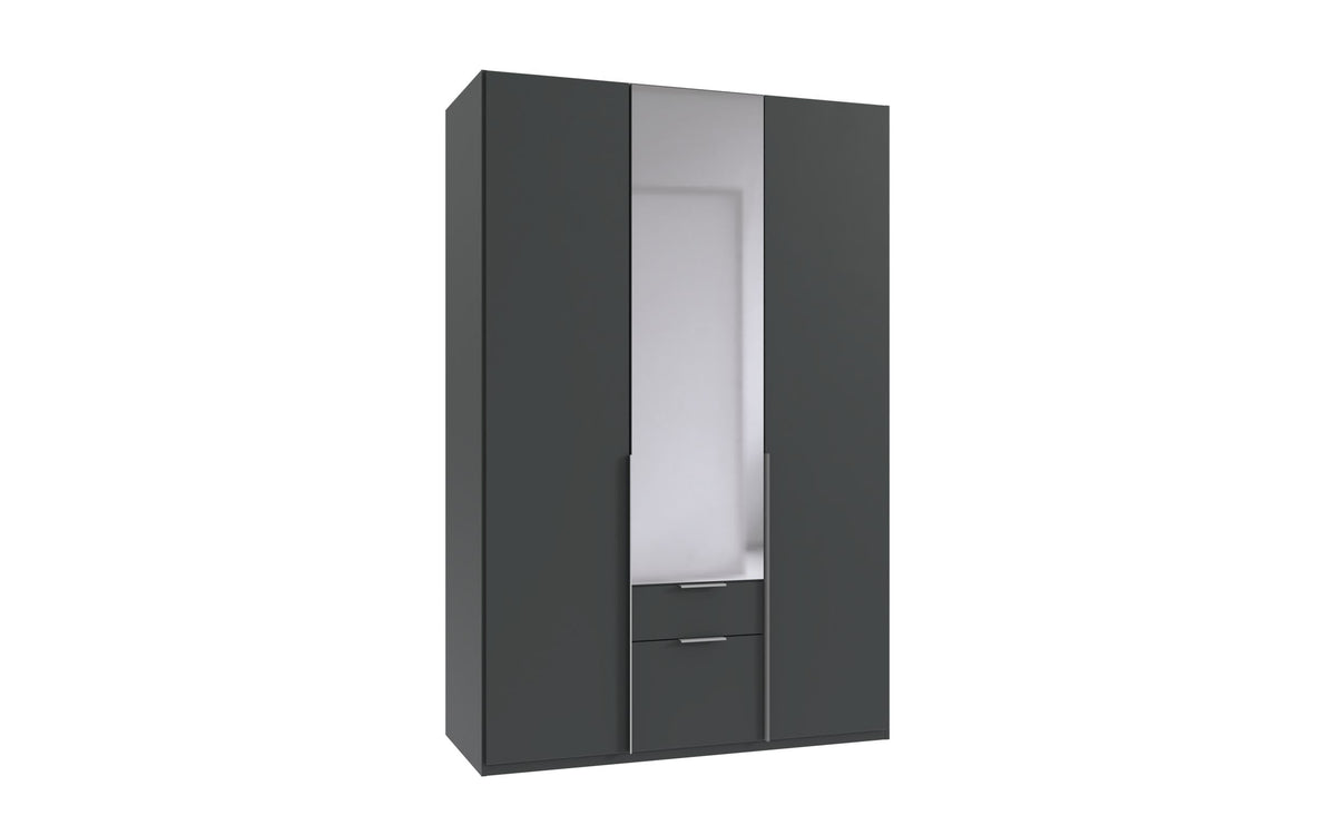 Wimex - Armoire New York A - P32412 - Graphite - 135x236x58cm