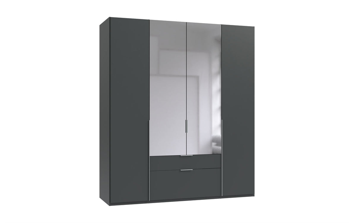 Wimex - Armoire New York A - P32505 - Graphite - 180x208x58 cm
