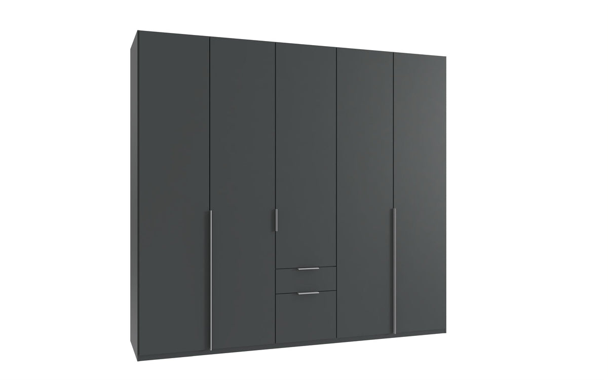Wimex - Kleerkast New York A - P32419 - Grafiet - 225x236x58cm