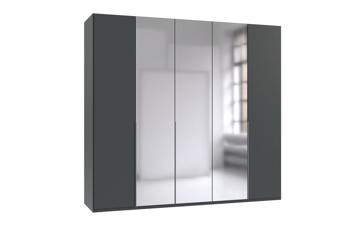 Wimex - Kleerkast New York A - P32410 - Grafiet - 225x236x58cm