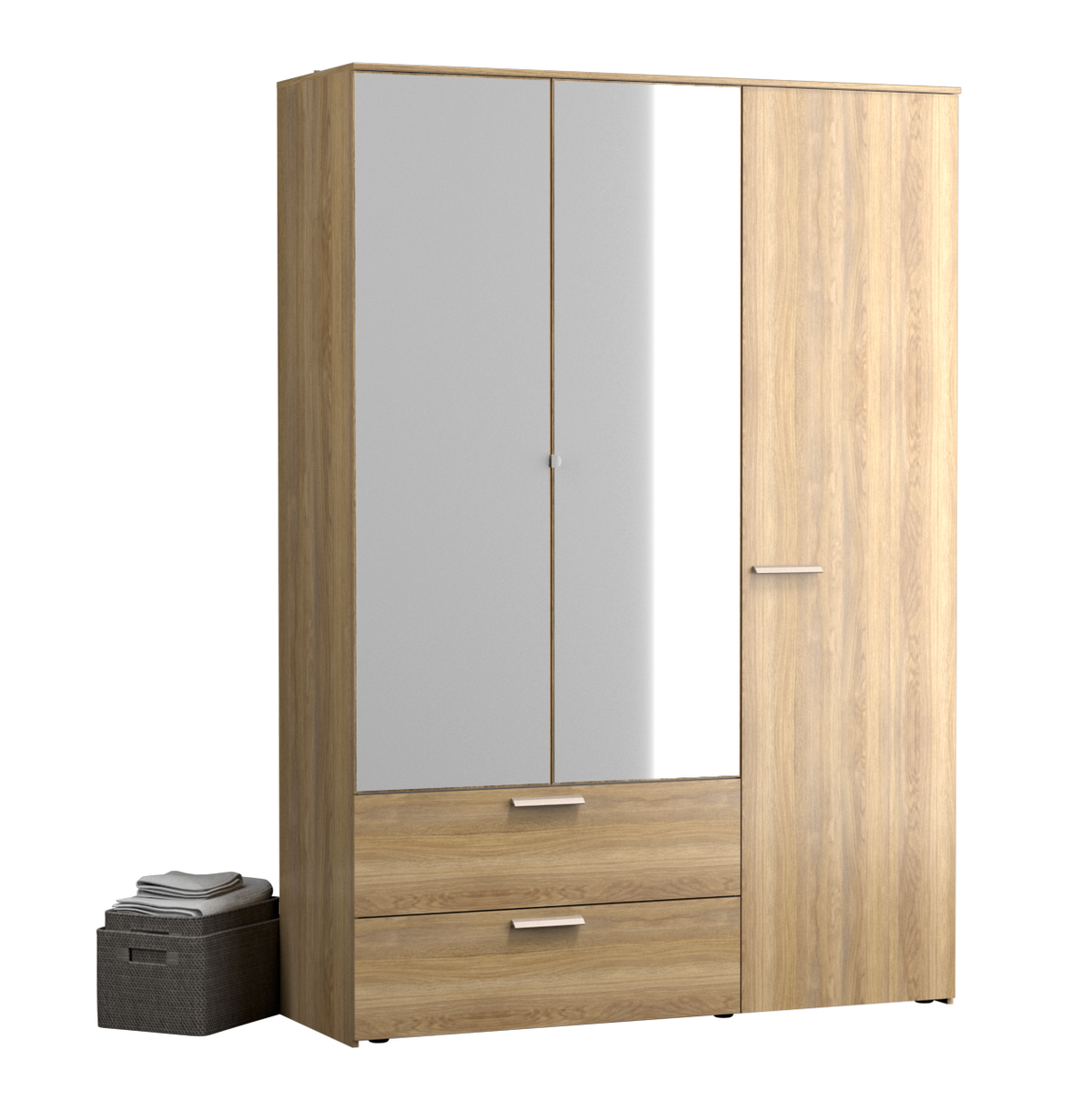 Armoire Opus - 3 portes - Chêne - 161x55x229cm 