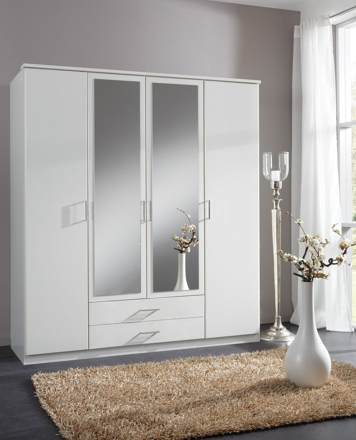 Wimex - Armoire Osaka - 603453 - Blanc - 179x199x58cm