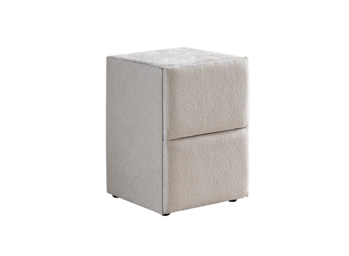 2BM - Sommier Boxspring Phoenix - LED - Espace de rangement - Boucle écrue - 160 x 200 cm