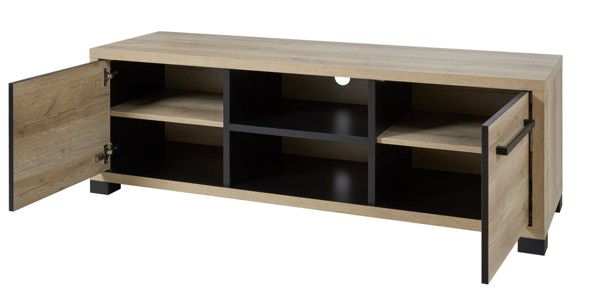 GBO - TV kast Rico – 164 cm – Arizona oak + nero