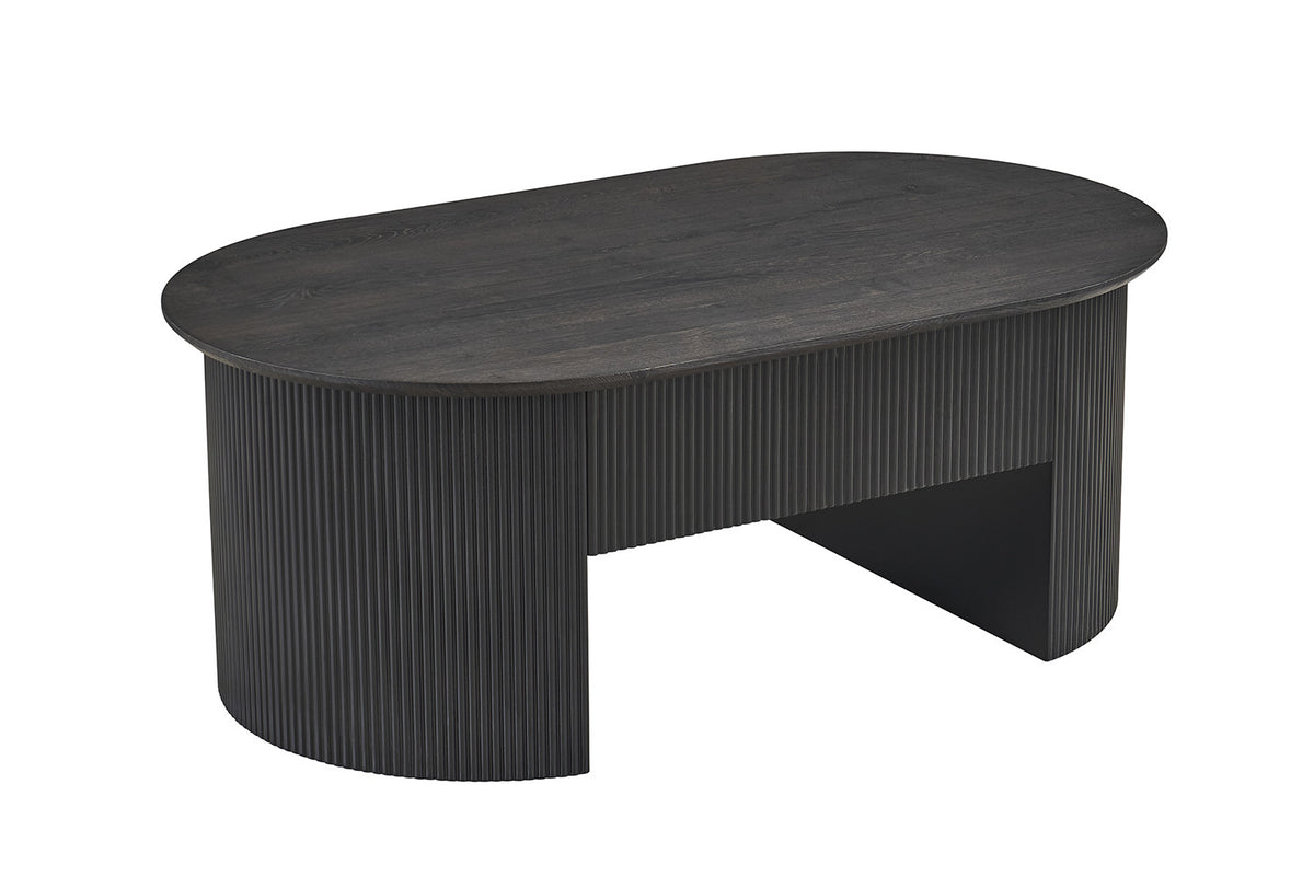 Rousseau - Table basse Lagos - Plateau relevable Décor Marron foncé - 45/62 x 120 x 70 cm