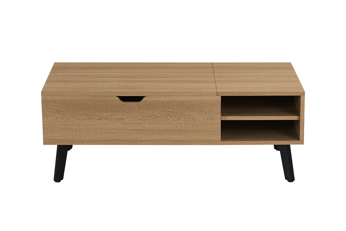 Rousseau - Salontafel Justine -Opklapbare top Decor Eik Naturel - 45/62x120x60 cm