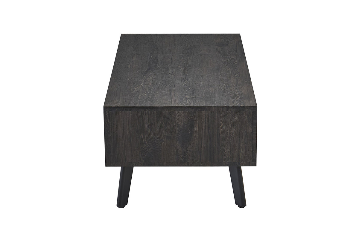 Rousseau - Salontafel Justine - Opklapbare top Decor Donkerbruin - 45/62x120x60 cm